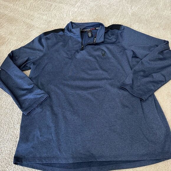 Spyder Active Blue Quarter-Zip Pullover - Picture 1 of 2